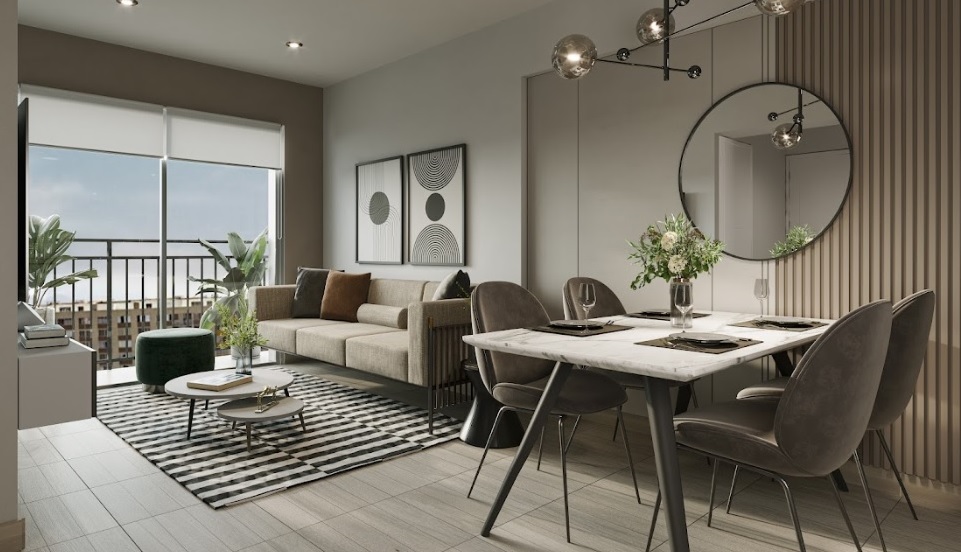 Departamento tipo mariposa 56 m2